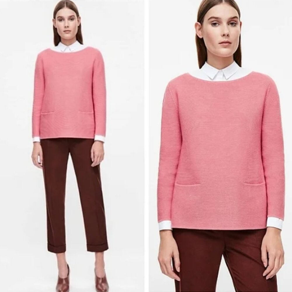 COS A-LINE MERINO JUMPER in Cinnamon Rose Size Small